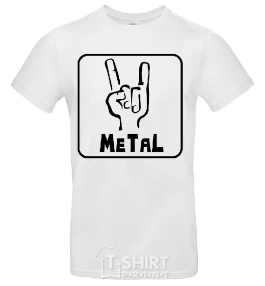 Men's T-Shirt METAL White фото