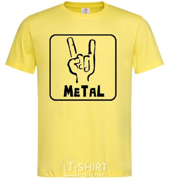 Men's T-Shirt METAL cornsilk фото