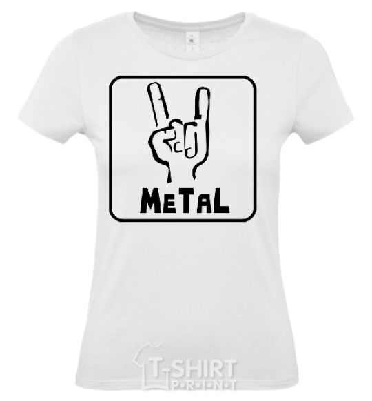 Women's T-shirt METAL White фото