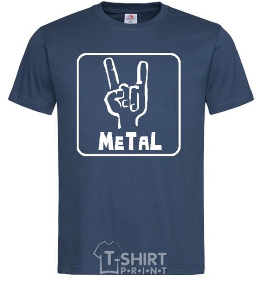 Men's T-Shirt METAL navy-blue фото