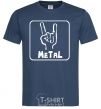 Men's T-Shirt METAL navy-blue фото