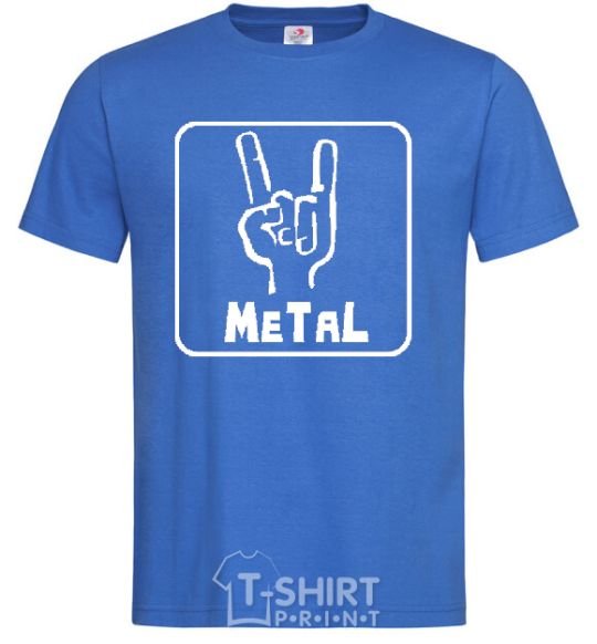 Мужская футболка METAL Ярко-синий фото