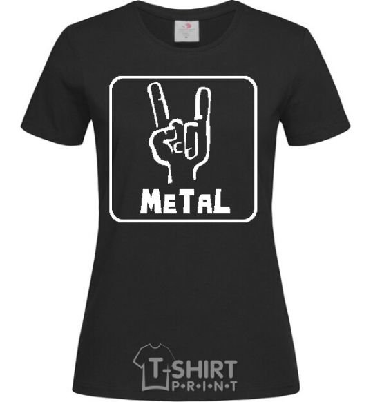 Women's T-shirt METAL black фото