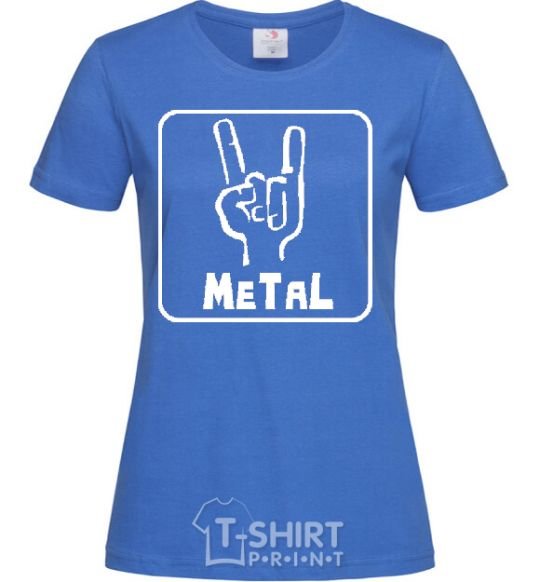 Women's T-shirt METAL royal-blue фото