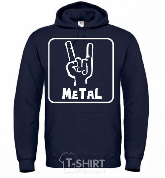 Men`s hoodie METAL navy-blue фото