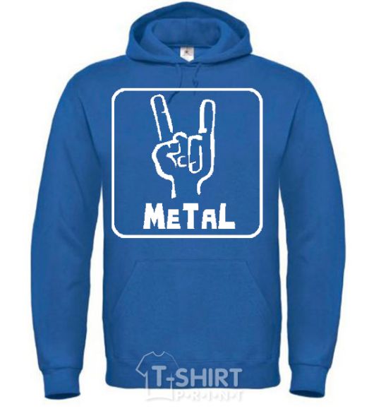 Men`s hoodie METAL royal фото