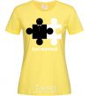 Women's T-shirt JUST MARRIED PUZZLE cornsilk фото