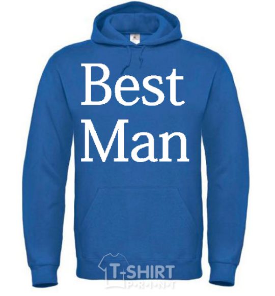 Men`s hoodie BEST MAN royal фото