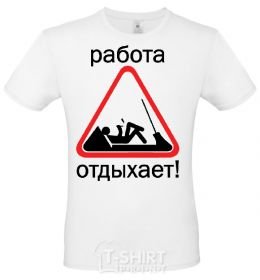 Men's T-Shirt WORK RESTS White фото