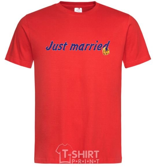 Men's T-Shirt JUST MARRIED VIOLET red фото