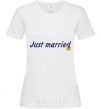 Women's T-shirt JUST MARRIED VIOLET White фото