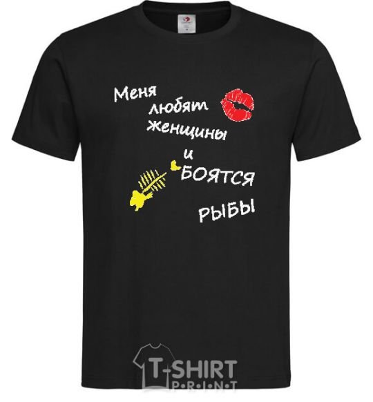 Men's T-Shirt WOMEN LOVE ME black фото