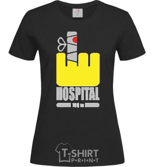 Women's T-shirt HOSPITAL black фото