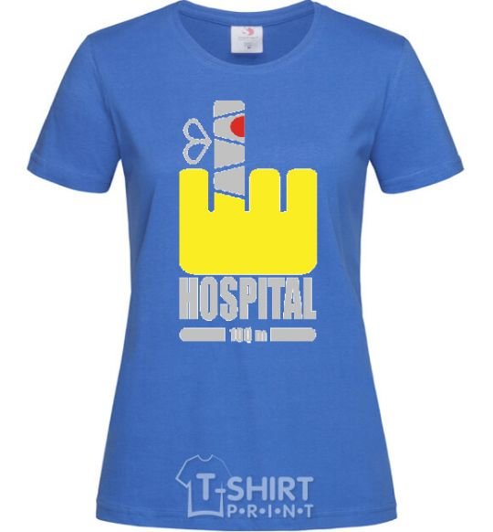 Women's T-shirt HOSPITAL royal-blue фото