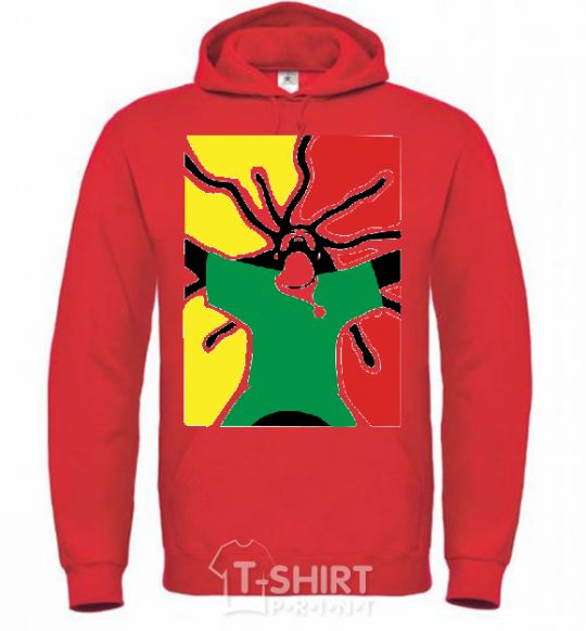 Men`s hoodie RASTAMAN bright-red фото