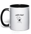 Mug with a colored handle GIVE YADA black фото