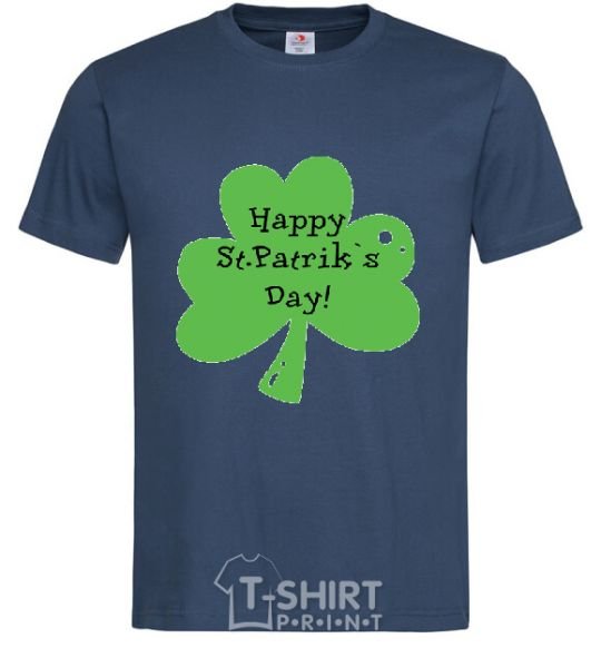 Men's T-Shirt HAPPY ST. PATRIKS DAY navy-blue фото