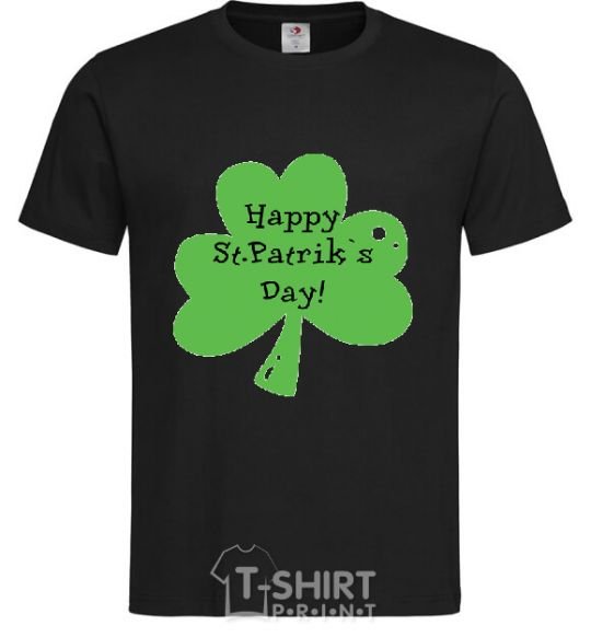 Мужская футболка HAPPY ST. PATRIKS DAY Черный фото