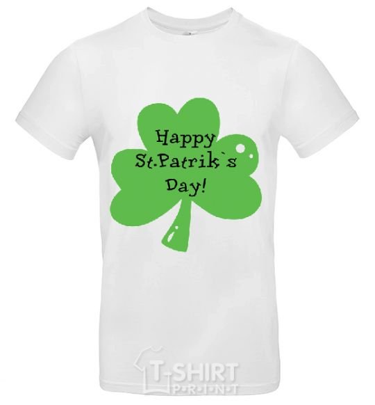 Men's T-Shirt HAPPY ST. PATRIKS DAY White фото