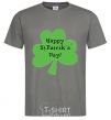 Men's T-Shirt HAPPY ST. PATRIKS DAY dark-grey фото