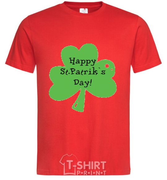 Men's T-Shirt HAPPY ST. PATRIKS DAY red фото