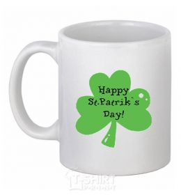 Ceramic mug HAPPY ST. PATRIKS DAY White фото