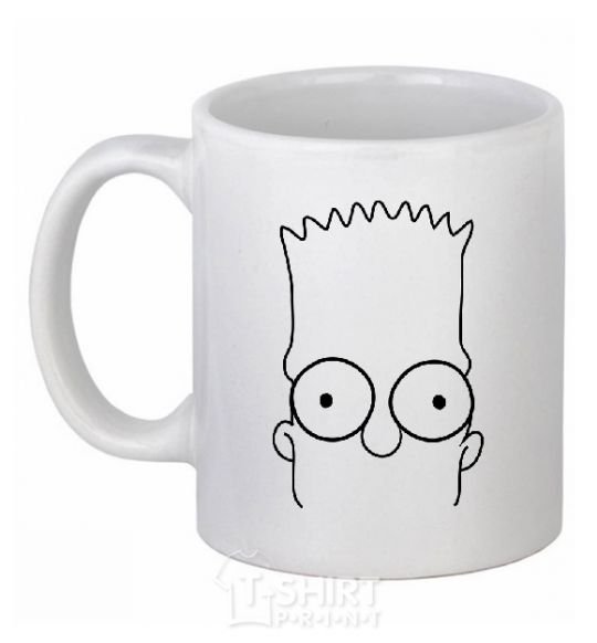 Ceramic mug BART HEAD White фото