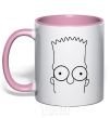 Mug with a colored handle BART HEAD light-pink фото