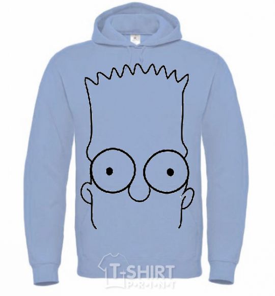 Men`s hoodie BART HEAD sky-blue фото