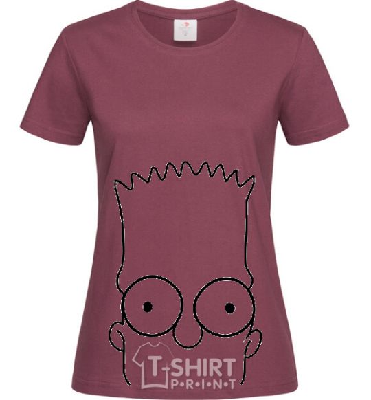 Women's T-shirt BART HEAD burgundy фото