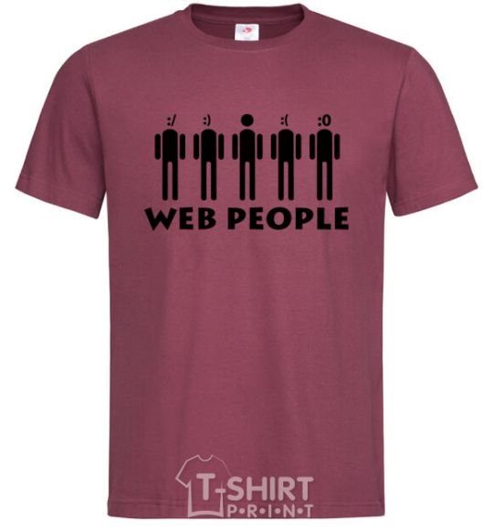 Men's T-Shirt WEB PEOPLE burgundy фото