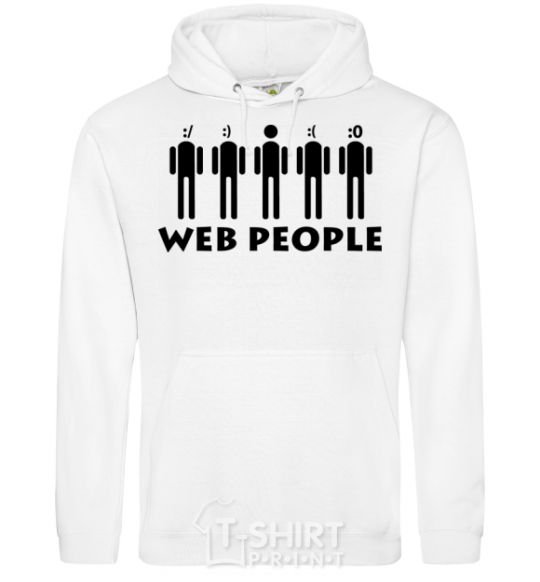 Men`s hoodie WEB PEOPLE White фото