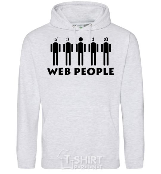 Men`s hoodie WEB PEOPLE sport-grey фото