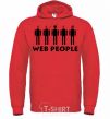 Men`s hoodie WEB PEOPLE bright-red фото