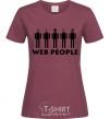 Женская футболка WEB PEOPLE Бордовый фото