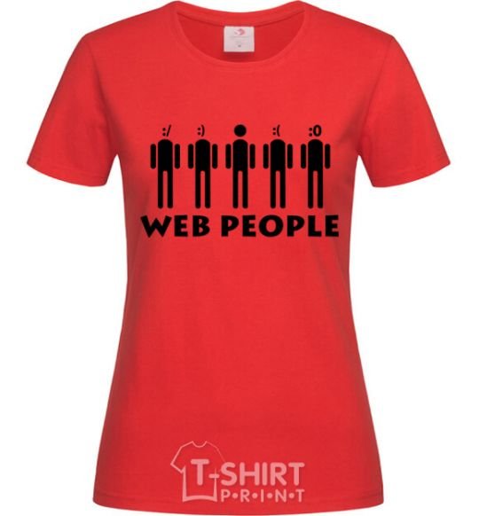 Женская футболка WEB PEOPLE Красный фото