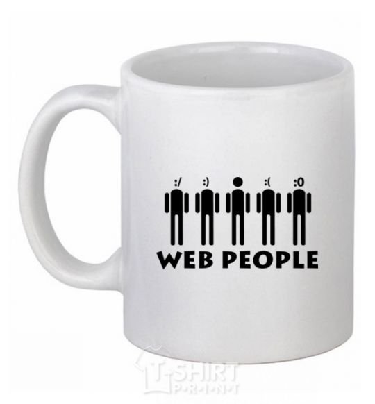 Чашка керамическая WEB PEOPLE Белый фото