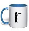 Mug with a colored handle JAMES BOND royal-blue фото