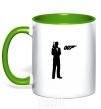 Mug with a colored handle JAMES BOND kelly-green фото