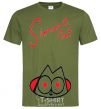 Men's T-Shirt SIMON'S CAT inscription millennial-khaki фото