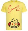 Men's T-Shirt SIMON'S CAT inscription cornsilk фото