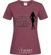 Women's T-shirt I love my grandmother. I'm always skinny for her! burgundy фото