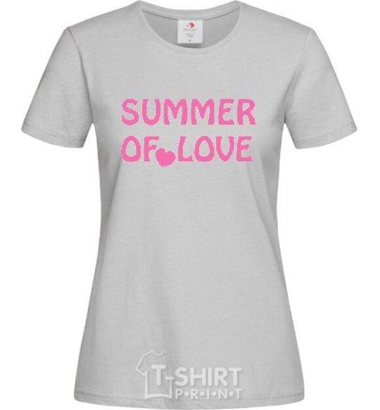 Women's T-shirt SUMMER OF LOVE grey фото