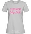 Women's T-shirt SUMMER OF LOVE grey фото