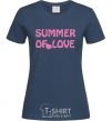 Women's T-shirt SUMMER OF LOVE navy-blue фото