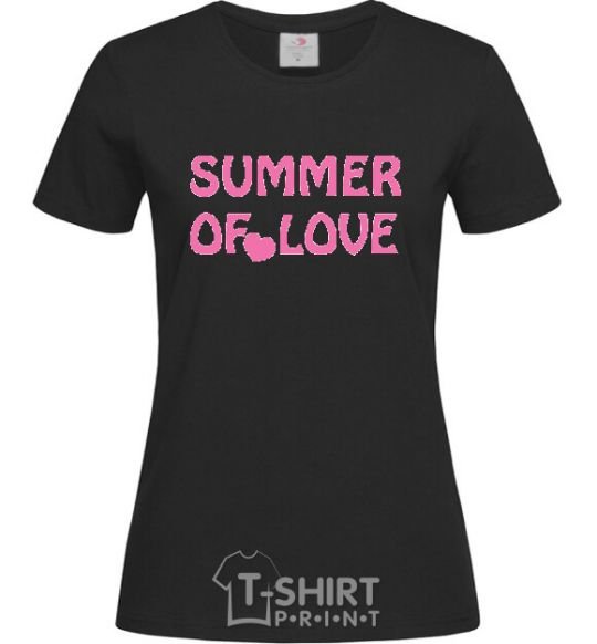 Women's T-shirt SUMMER OF LOVE black фото