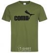 Men's T-Shirt COMA with a cougar millennial-khaki фото