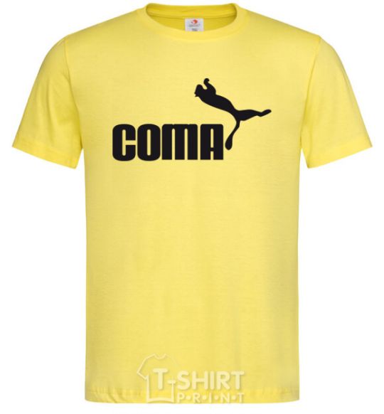 Men's T-Shirt COMA with a cougar cornsilk фото