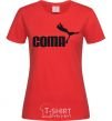 Women's T-shirt COMA with a cougar red фото