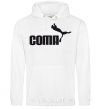 Men`s hoodie COMA with a cougar White фото